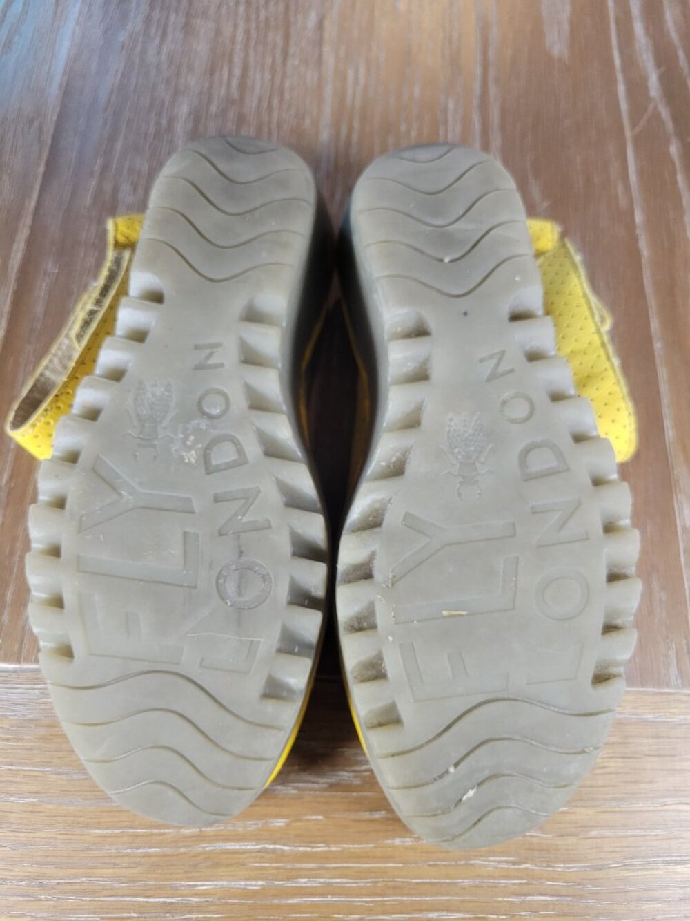 Fly London Yellow Perforated Leather Peep Toe Wedge Sandals EU 36 US 5.5-6 - Picture 14 of 14